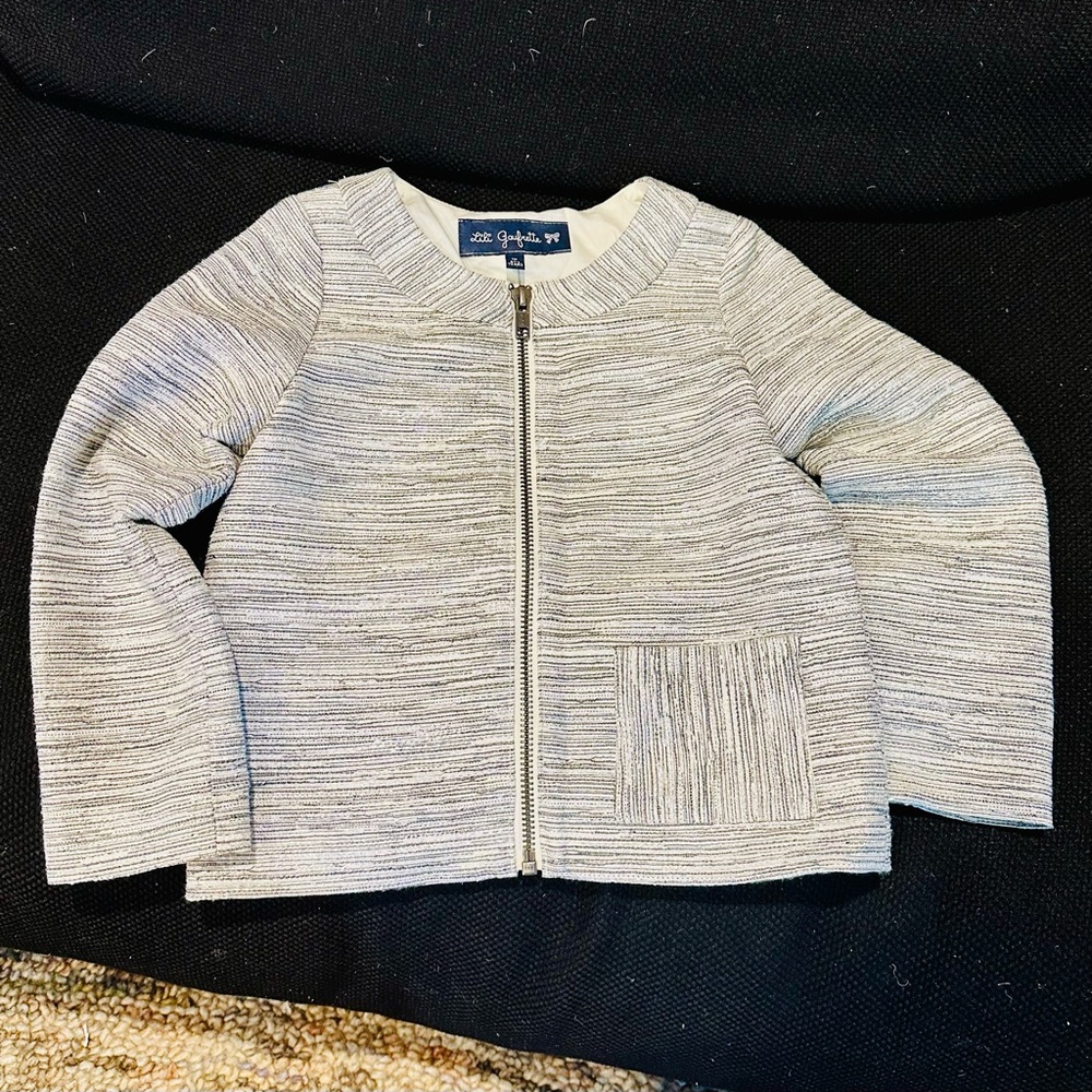 Girls Lili Gaufrette Size 5 zip jacket French Designer Clothing Label